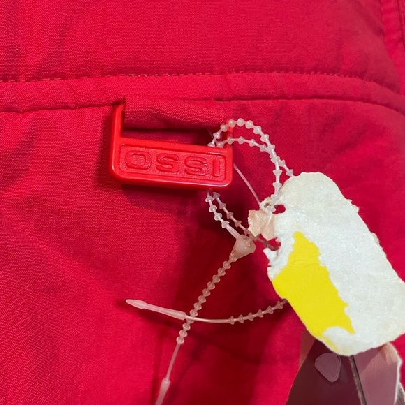 VTG Ossi Skiwear red bib ski pants w/ suspenders men’s sz L *NWT* - Picture 14 of 16